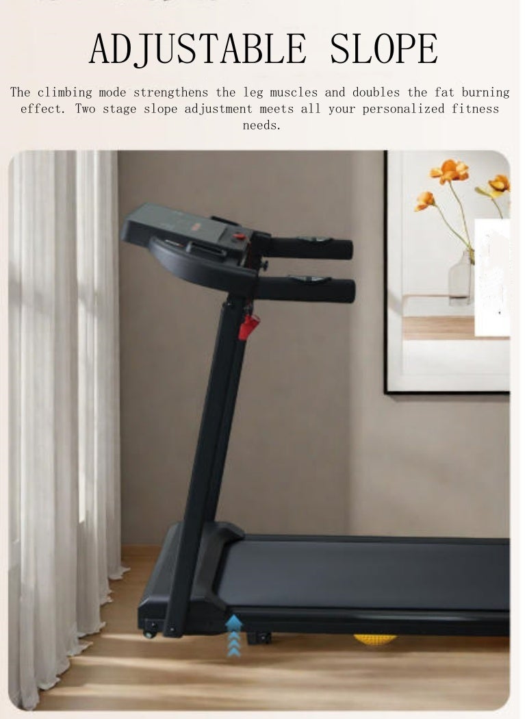 Spides Intelligent Electric Treadmill Multifunctional Household Foldable Walking Pad with Handrail and LED Screen Wireless Intelligent Speed Regulation Portable Desktop Treadmill Multiple Speed Changes Running Machine for Home Office Gym - Image 5